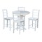 International Concepts 36 in. Solid Wood Round Top Pedestal Dining Table with 4 Counter Height Stools in White K08-36RT-23B-S402-4 - alternate 1